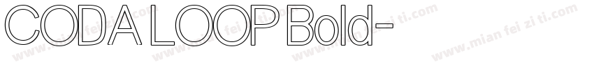CODA LOOP Bold字体转换